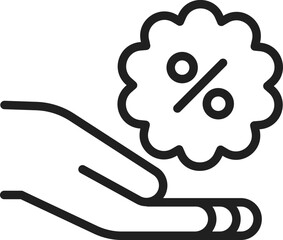 Sale Label in hand Icon