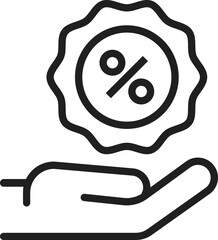 Sale Label in hand Icon