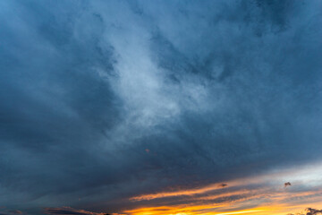 Spectacular clouds of different colors in Autumn!