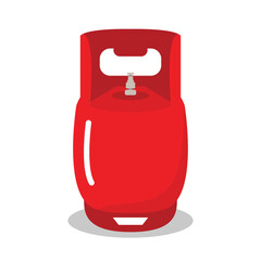 Red gas tank design vector flat isolated illustration