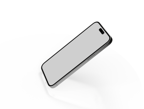 Smartphone frame less blank screen. Mockup generic device.