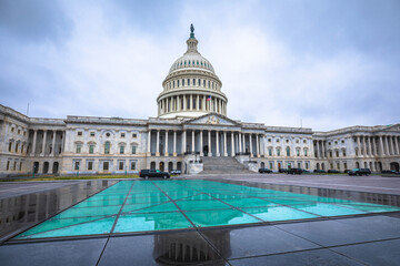 Fototapeta premium United States Congress on Capitol hill view, American parliament