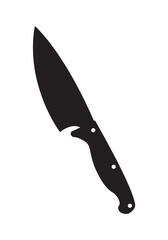 Sharp kitchen knife vector isolated on white. Knife or cleaver.