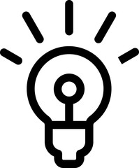 Shining bulb sign. Idea