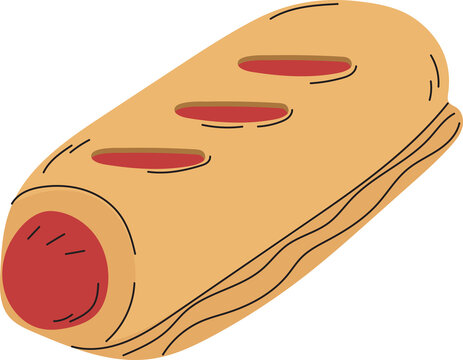 baked pastry with red filling clip art preview