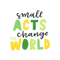 Vector hand drawn lettering. Plastic Free Future for shopping, storage. Flat style illustration for eco store, organic food shop, local market banner, vegan site