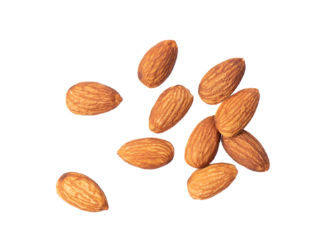 Almond. Nuts isolated on transparent png