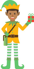 Elf kid, Christmas character and decoration.