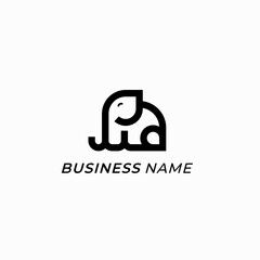 design logo creative elephant line