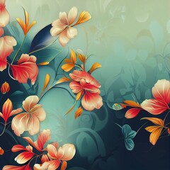 Fototapeta na wymiar abstract floral organic wallpaper background Generative AI