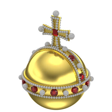 3d rendering illustration of a royal orb