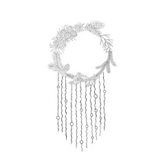 Christmas Frames with Winter Plants. Vector Illustration.