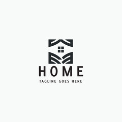 Home logo design template. Vector illustration