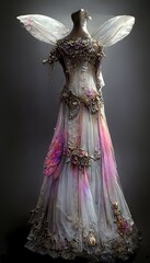 Fantasy fairy dress in pastel tones