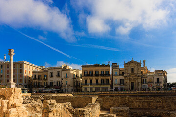 ROMAN AMPHITHEATER IN SANT'ORONZO SQUARE - LECCE, SALENTO, PUGLIA