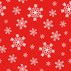 Christmas pattern. Seamless vector illustration with falling snowflakes. Wintry backdrop - 542730797