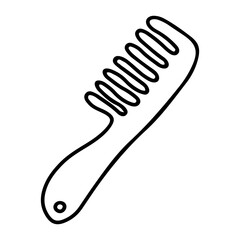 Hairbrush. Comb. Hair care. Vector graphics on a white background.