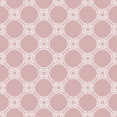Seamless ornament in arabian style. Geometric abstract purple and white background. Pattern for wallpapers and backgrounds