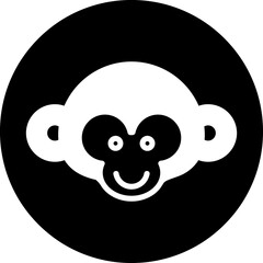 Monkey head cartoon symbol