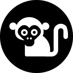 Monkey head cartoon symbol