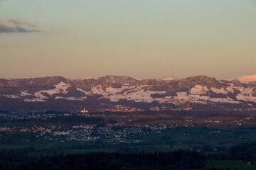 Swiss Alps in Winter at Sunset (2021)