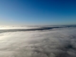 Foggy morning on the horizon, Gloucestershire UK