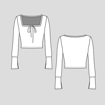 Flat Sketches Blouse Vector Images (over 2,100)