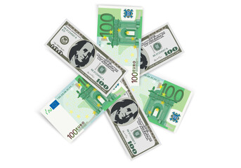 Fototapeta premium Banknote money on white background. Vector illustration.