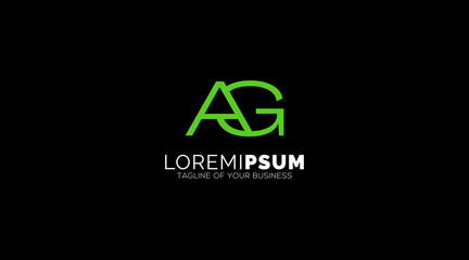 Modern letters AG, AG Logo Design Template Vector. 
