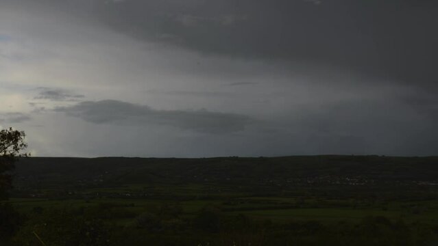 Dark clouds coming over Chedder Vally, Somerset.