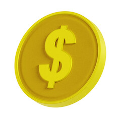 3d coin illustration currency financial gold fund