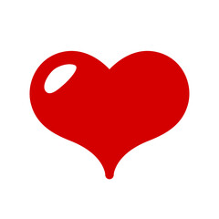 Red Heart Symbol or Sign. Vector image.