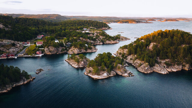 Norwegen Fjord Luftaufnahme