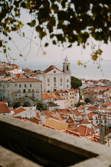 The rooftops of Lisbon. Touristic Portugal city view