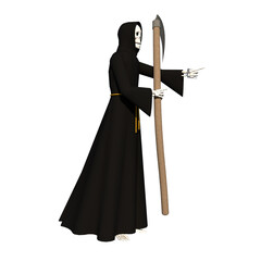 Grim reaper with sickle Side  png
