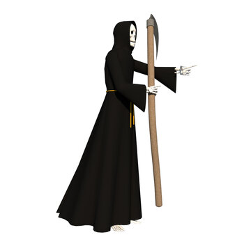 recommend clip art: Grim reaper with sickle Side  png