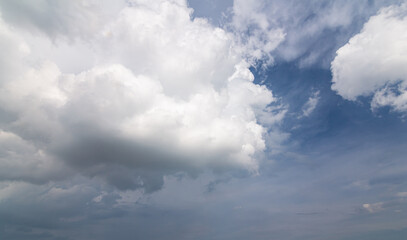beautiful clouds many forms in the clear sky