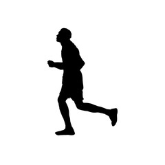 Fototapeta na wymiar silhouette of a runner, a run - vector illustrationning man