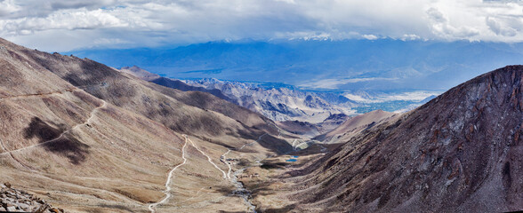 Panorama of Indus valley from Kardung La pass - allegedly the highest motorable pass in the world...