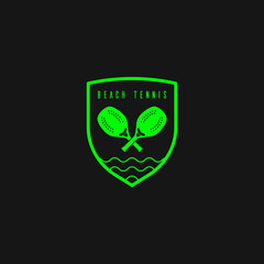 Logo template for beach tennis.	