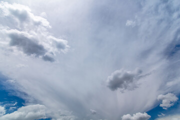 white clouds in the blue sky