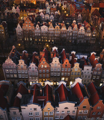 Gdańskie kamienice gdansk aerial view © mzaw77
