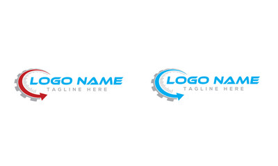 Car racing speed logo design.