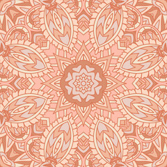 Abstract vintage textile ethnic seamless pattern ornamental. Vector tribal art background