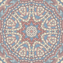abstract geometric tiles bohemian ethnic seamless pattern ornamental. Hand drawn graphic print