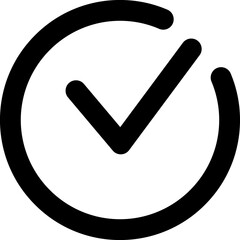 Checked, done sign