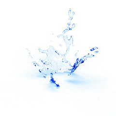 water splash isolated on white background 3d render