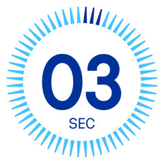 3 seconds,concept of time,timer icon,vector illustration,circle time pie diagram.