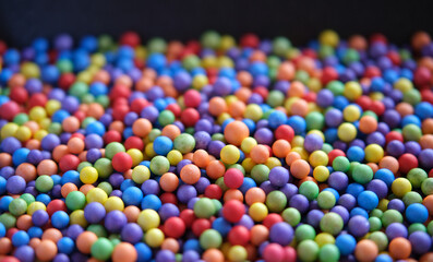 pile of colored balls - horizontal - background - closeup