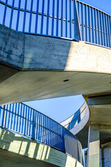 modern concrete footbridge